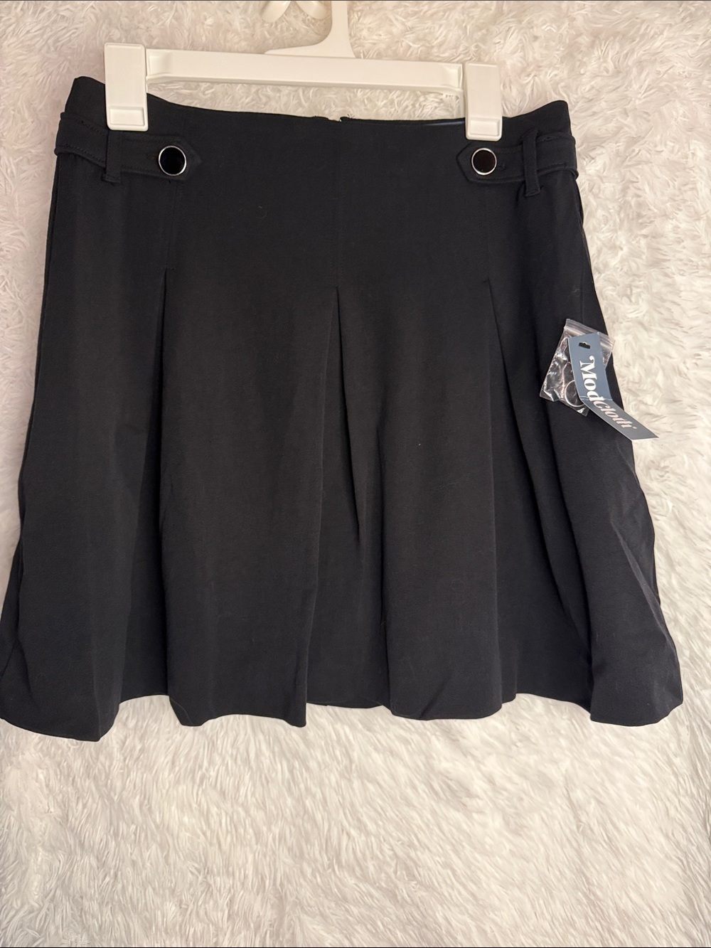 Modcloth Black Skirt with Metal Grommet Detail